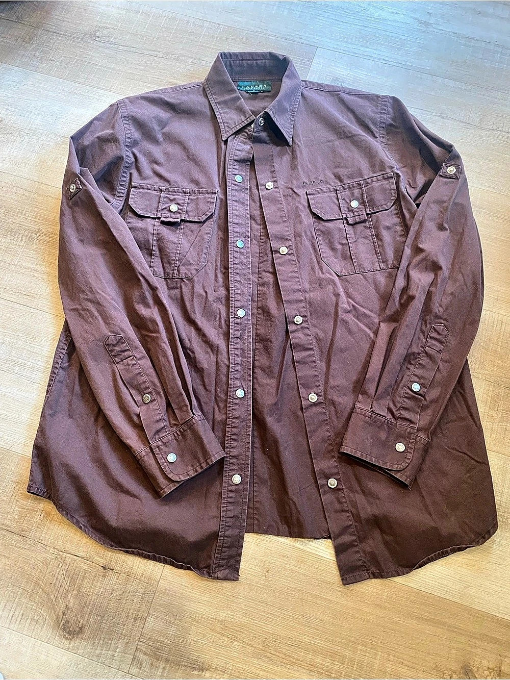 Vintage Lauren Ralph Lauren Brown Button-Down Shirt